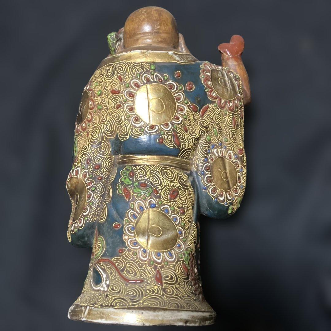九谷焼 布袋様 置物 陶芸 七福神 縁起物 時代物 九谷焼 - メルカリ