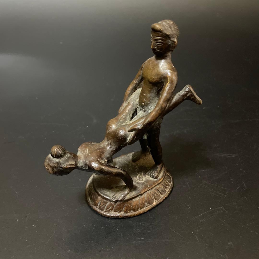 最終値下げ 時代物 古銅 チベット 歓喜仏 仏像 - メルカリ