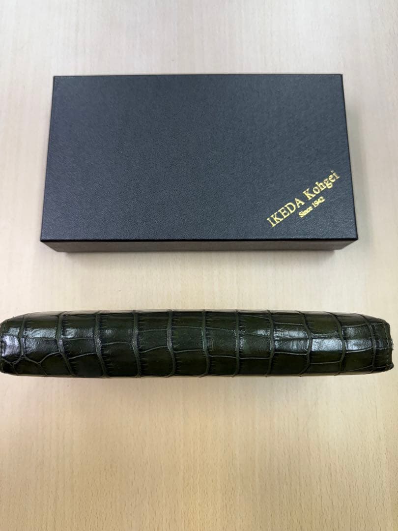 池田工芸 クロコダイルレザー長財布 千代緑 - メルカリ