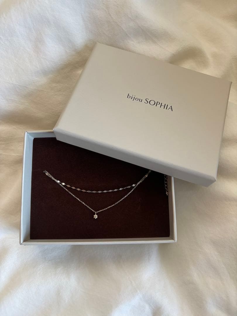 K10WG ダイヤモンドブレスレット 0.05ct ダブルチェーン