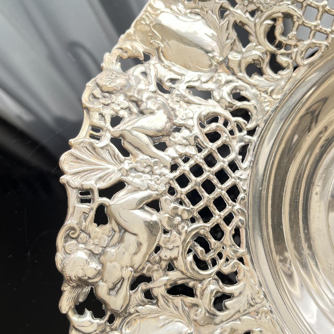 SPAIN】チュラブの戯れるセンターピース 35cm【シルバープレート