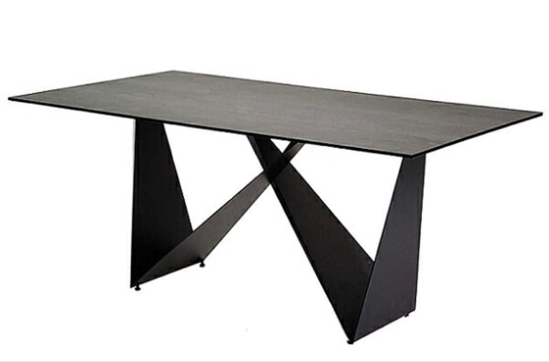 ☆セラミック加工 ダイニングテーブル☆スチール脚 V字形状脚 オシャレ ダイニングテーブル セラミック 円形 単品 2人~4人掛け用 100cm 丸