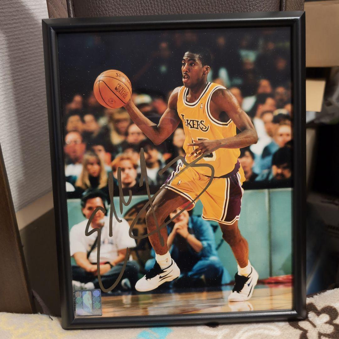 NBA【LAレイカーズ】エディー・ジョーンズ 直筆ゴールドサイン入り写真