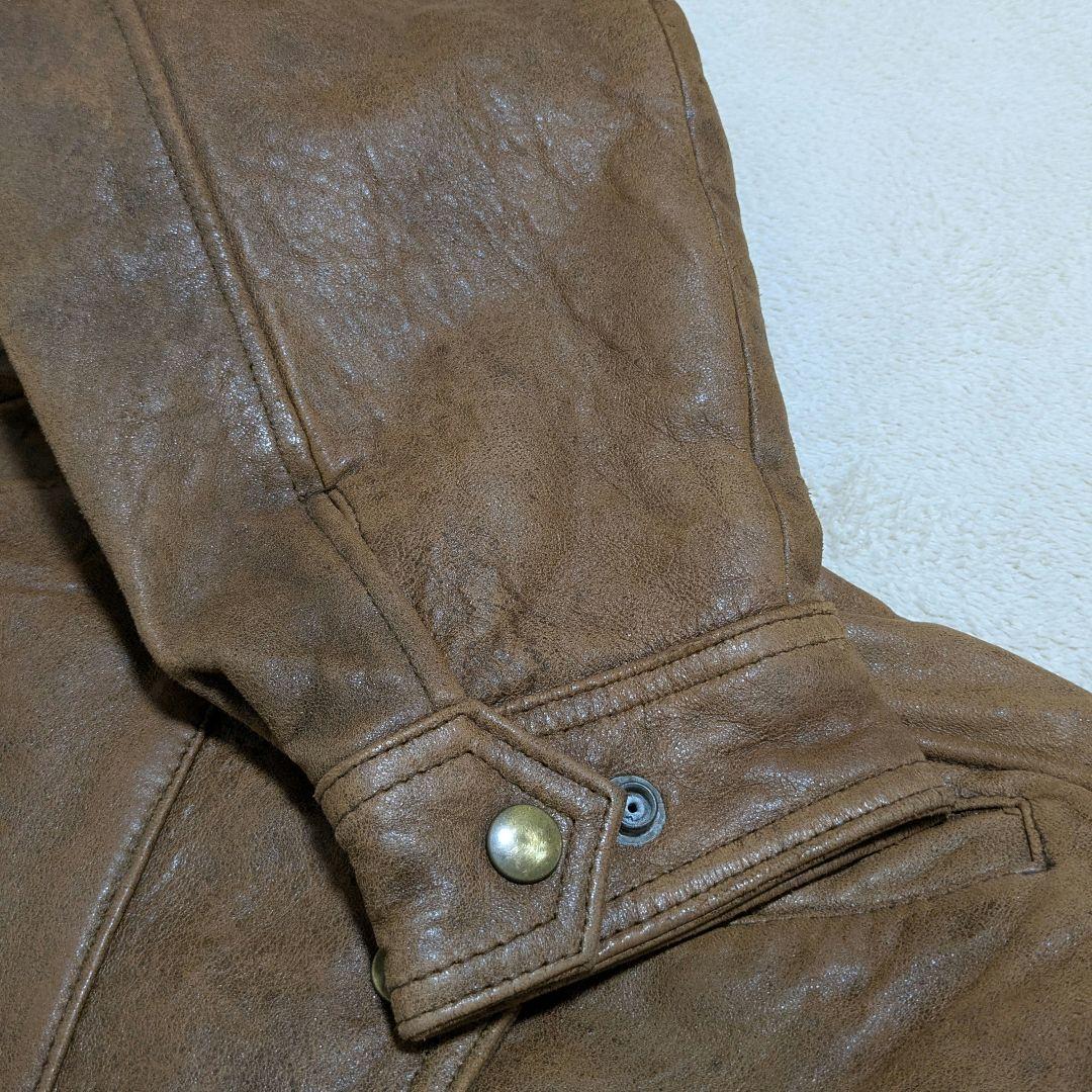 最終価格】UNIQLO オールドユニクロ 本革 レザージャケット 羊革