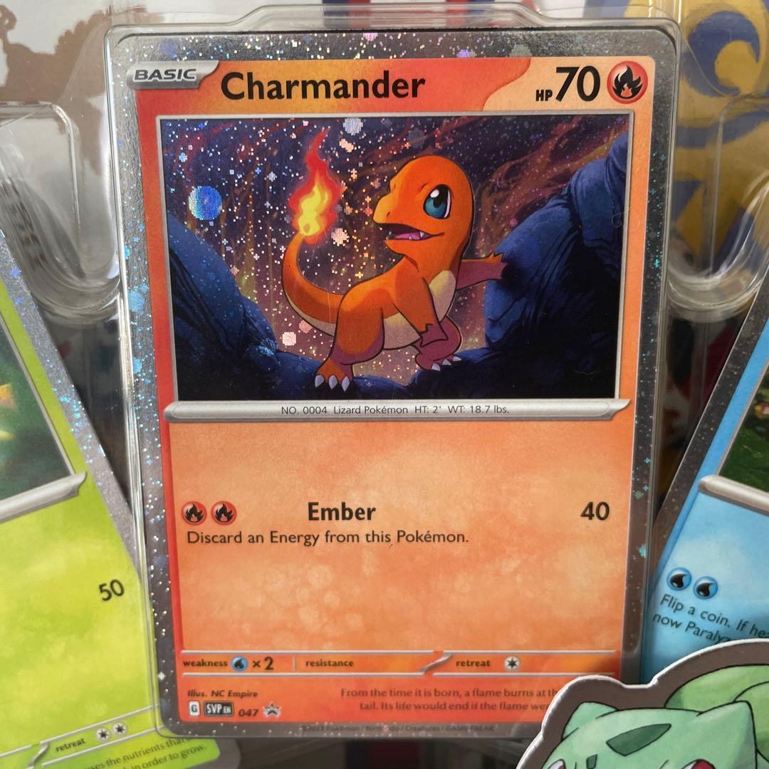 ポケモンカードプロモ ヒトカゲ、ゼニガメ、フシギダネ151英語版プロモ