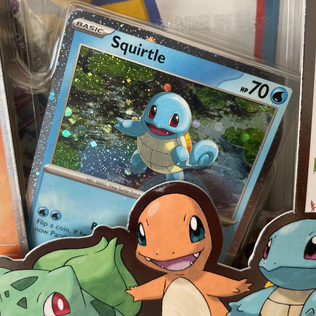 ポケモンカードプロモ ヒトカゲ、ゼニガメ、フシギダネ151英語版プロモ