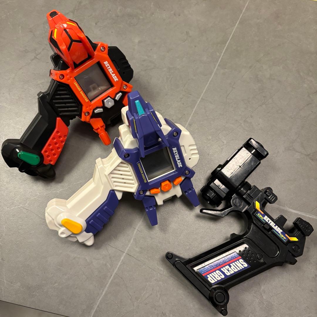 【レア品】【平成おもちゃ】爆転シュートべイブレード　　シューター3点セット