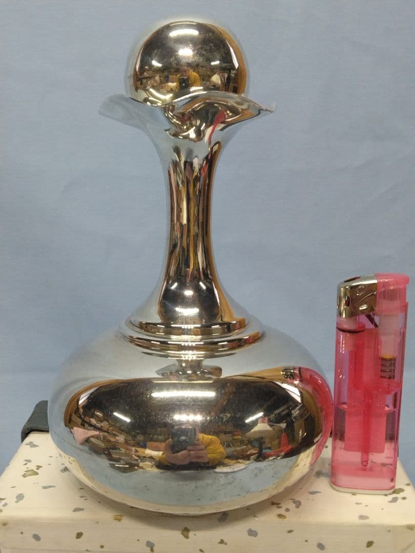 銀製品　デキャンタ　工芸品 ワイン　ブランデー ハンドメイド ウイスキーデカンタ クリスタルガラス ブランデー