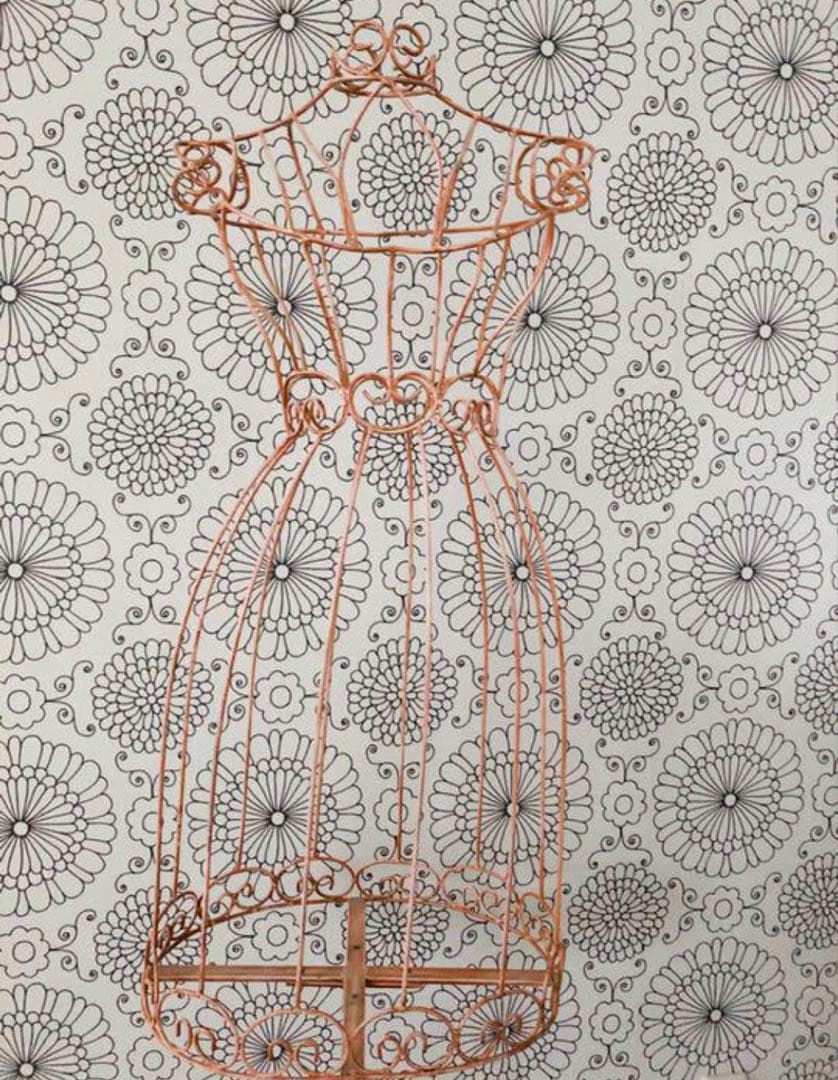 フレンチアイアン トルソー アンティーク□ワイヤートルソー マネキン