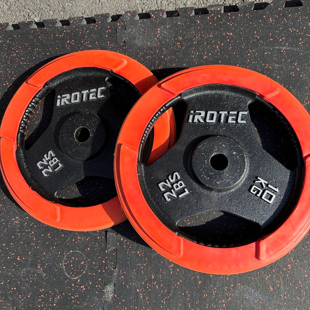 iROTEC アイロテック 28mmラバープレート 10kg×2枚　ivanko アイアンプレート10kg(2枚) IROTEC (アイロテック)