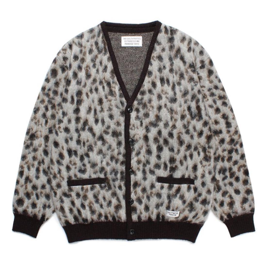 トップス WACKO MARIA LEOPARD MOHAIR KNIT CARDIGAN 25FW-WMK-KN08] Wacko Maria Leopard Mohair Cardigan (Ivory) – The