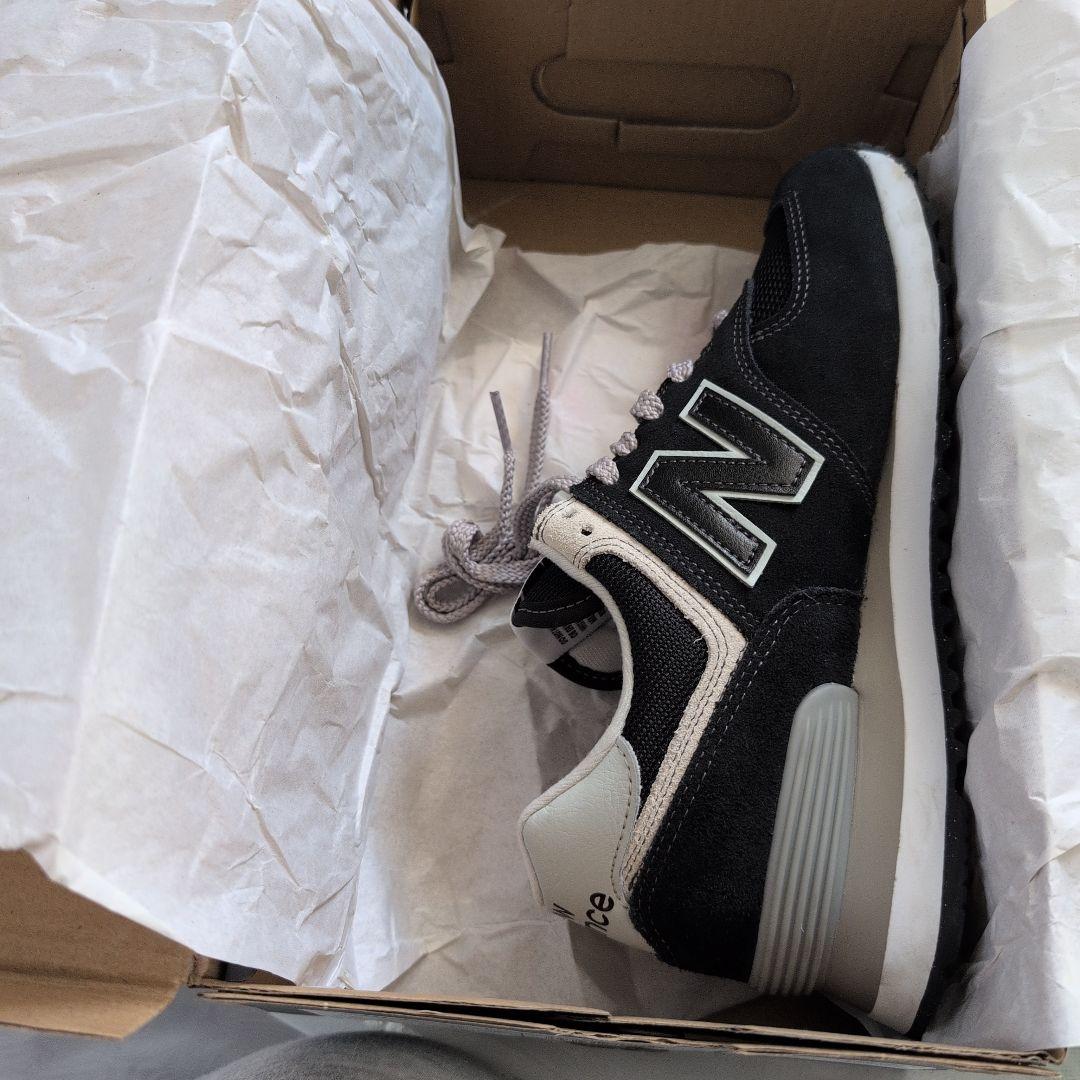 New Balance 574 ブラック 23.5cm