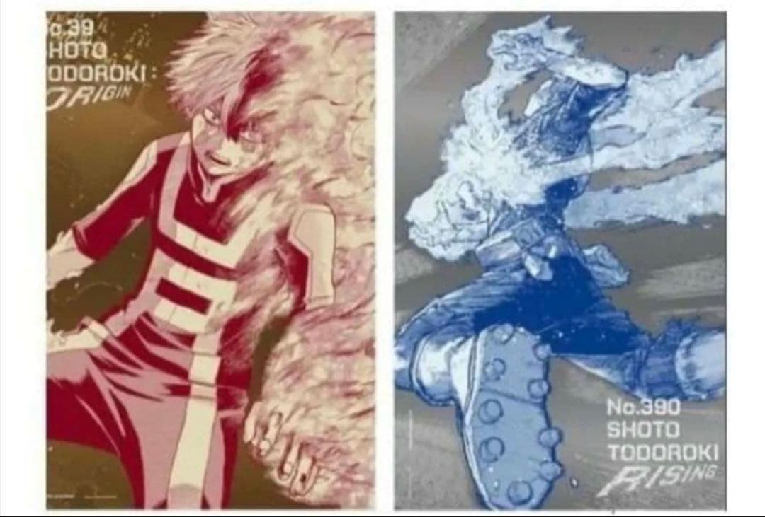 あ*お様 ヒロアカ原画展A2アートポスター2枚セット【轟焦凍：オリジン