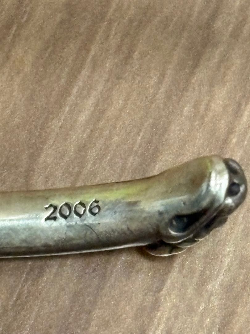 あんしん鑑定付き】クロムハーツ ダブルドック シルバーバングル