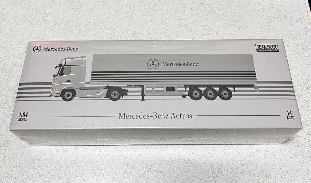 TimeMicro 1/64 トレーラー シルバー ベンツ アクトロス コンテナ