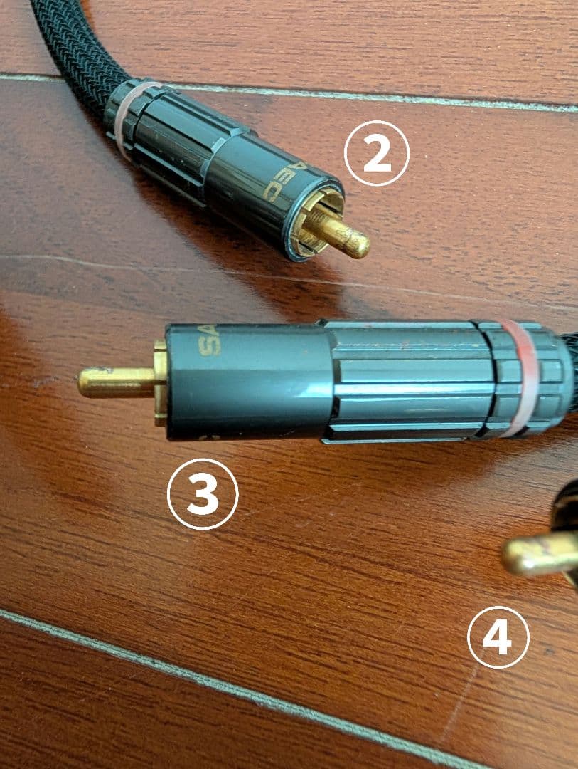 SAEC サエク ラインケーブル 0.7m 金メッキコネクタ 1ペア