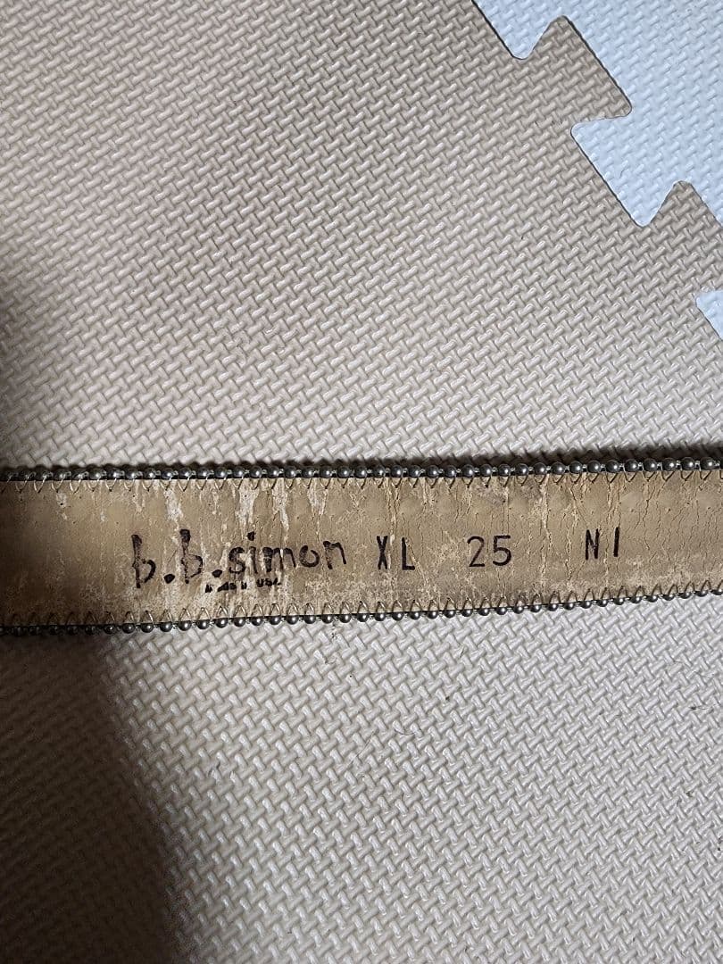 b.b.simon ストーン付きレザーベルト