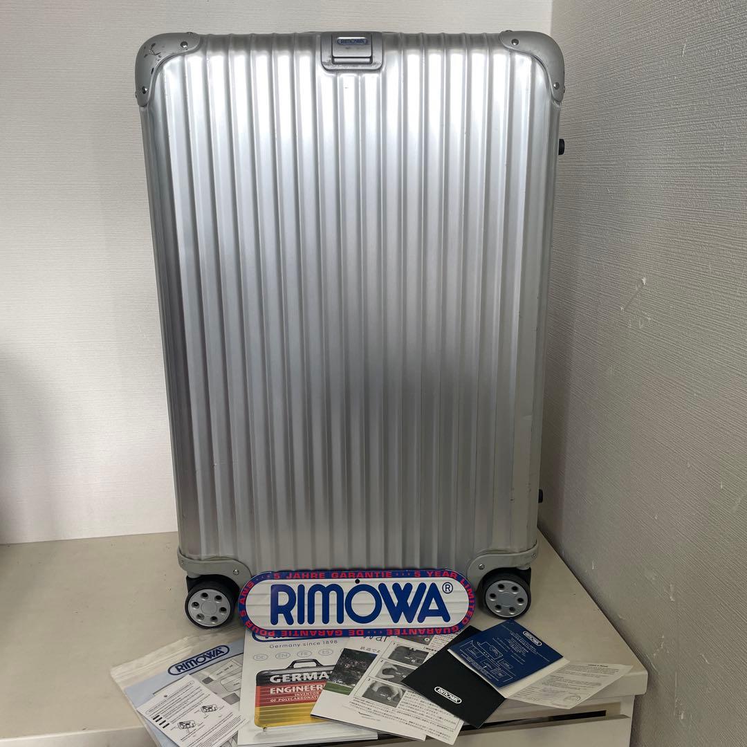 付属品多数 美品 青ロゴ RIMOWA トパーズ 82L チェックインL相当 RIMOWA - 希少 青ロゴ RIMOWA トパーズ 82L チェックインL相当 リモワ