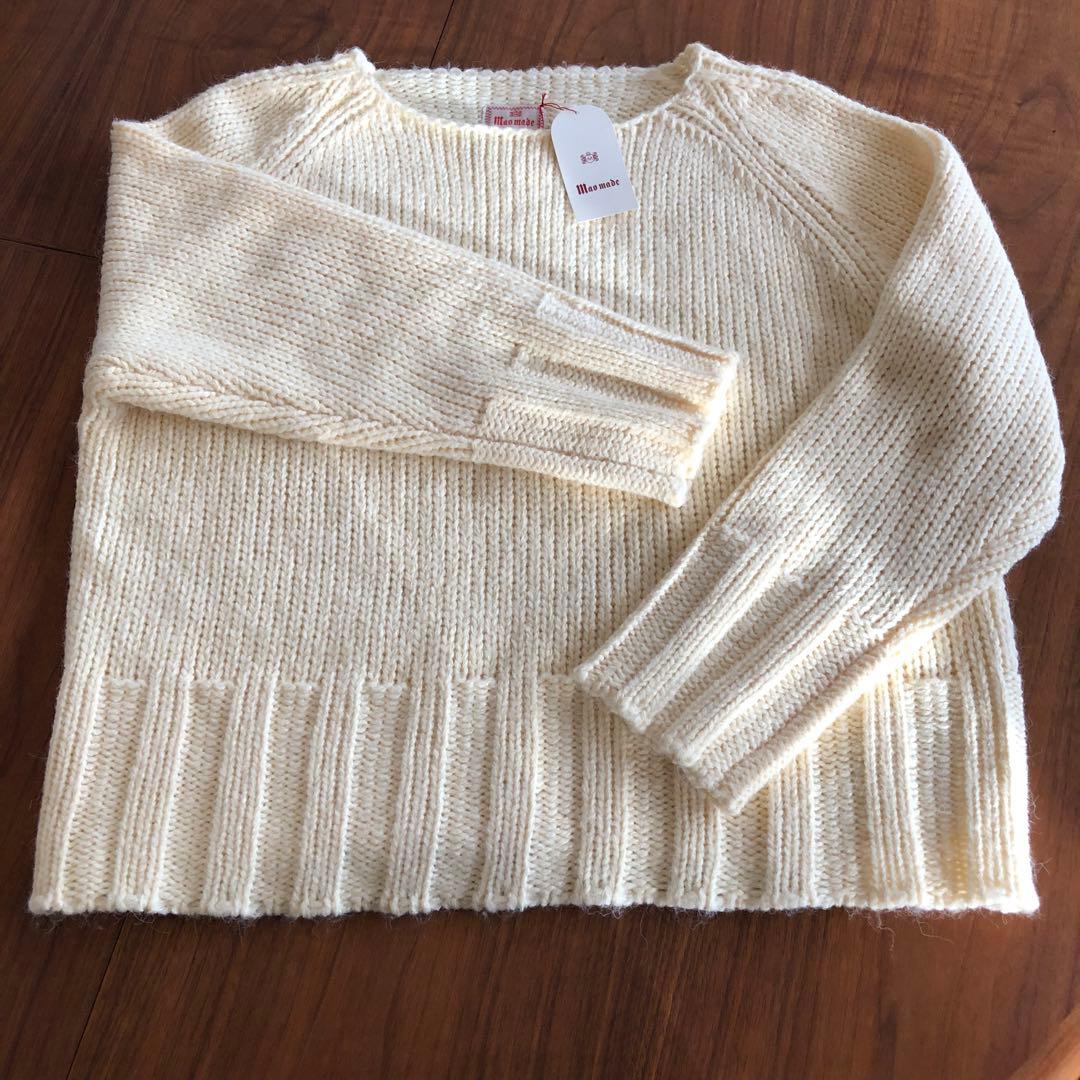 mao made ニットプルオーバー クリーム 低 価格