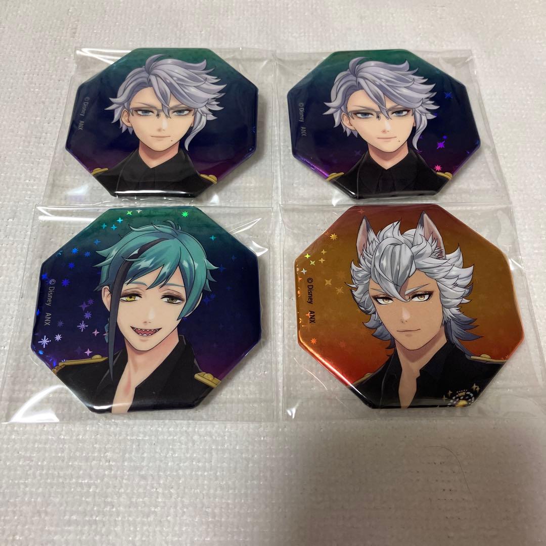 ツイステ ブレイジングジュエル 缶バッジ ジャック アズール フロイド