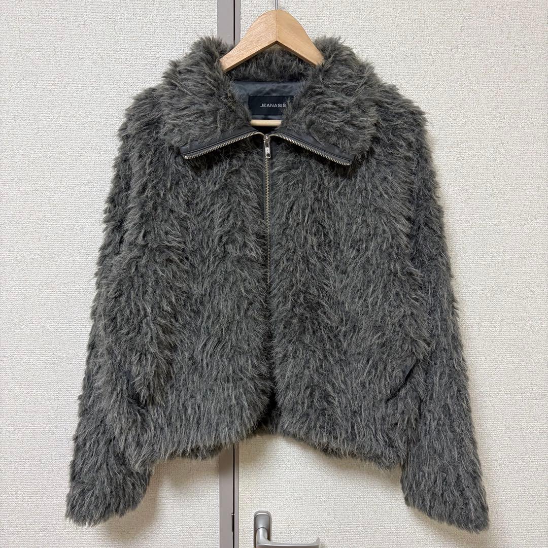 新品 未使用 JEANASIS ジーナシス MIX カラー ファー ブルゾン - メルカリ