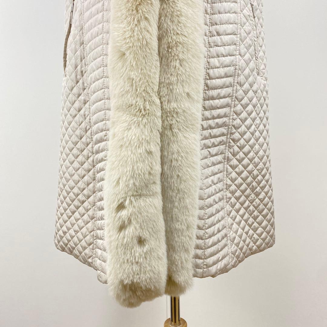 美品noa-ge ノアジェ キルティングファー付きロングベスト