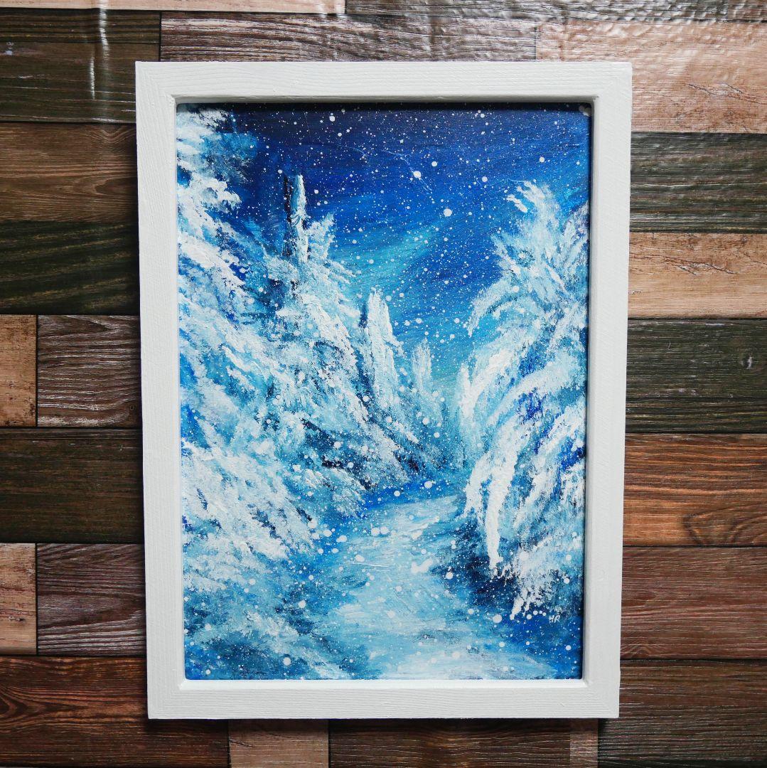 油絵 油彩 油彩画 絵 絵画 【冬景色】 - メルカリ