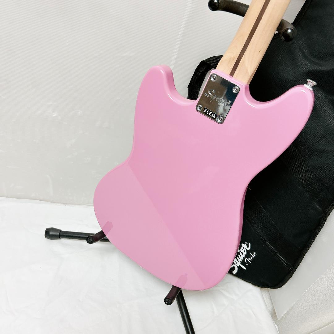 美品 Squier スクワイヤー Mustang ムスタング ピンク ケース付き