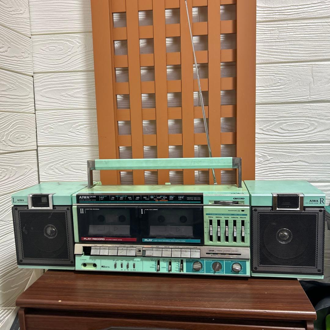 希少AIWA CA-W5 ラジカセ ジャンク 昭和レトロ パステルカラー - メルカリ