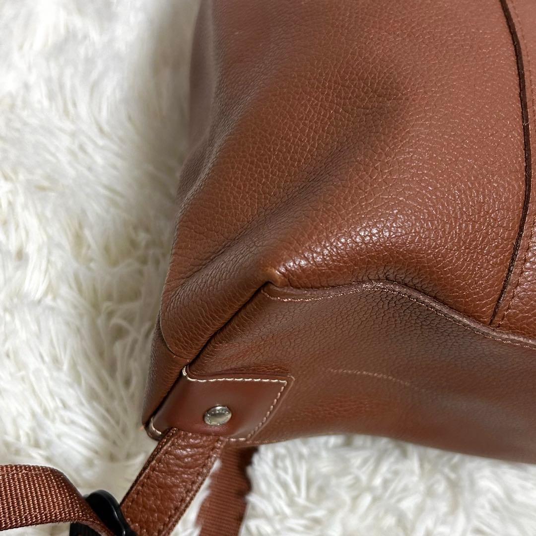 LONGCHANP オールレザー リュック デイパック フローネ ブラウン