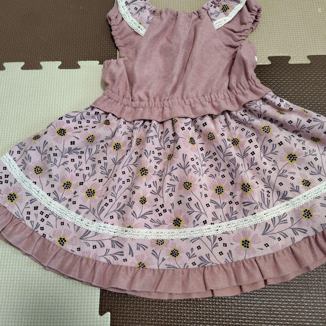 souris ワンピース 80サイズ ジャンスカ 花柄 - メルカリ