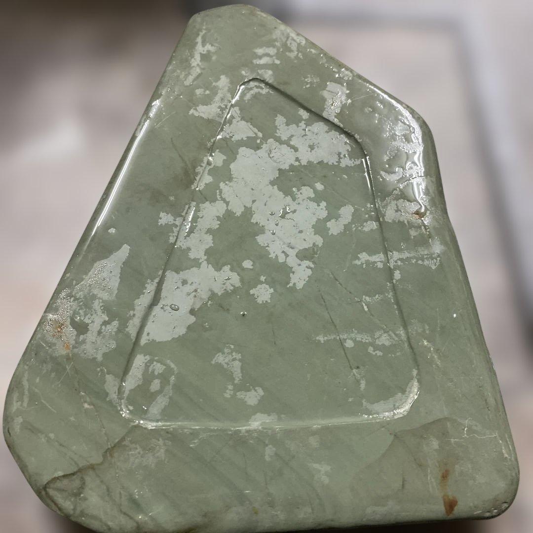 アヒル彫刻 緑硯 中国硯 中国石製 大型硯 書道具 文房四宝 1537g