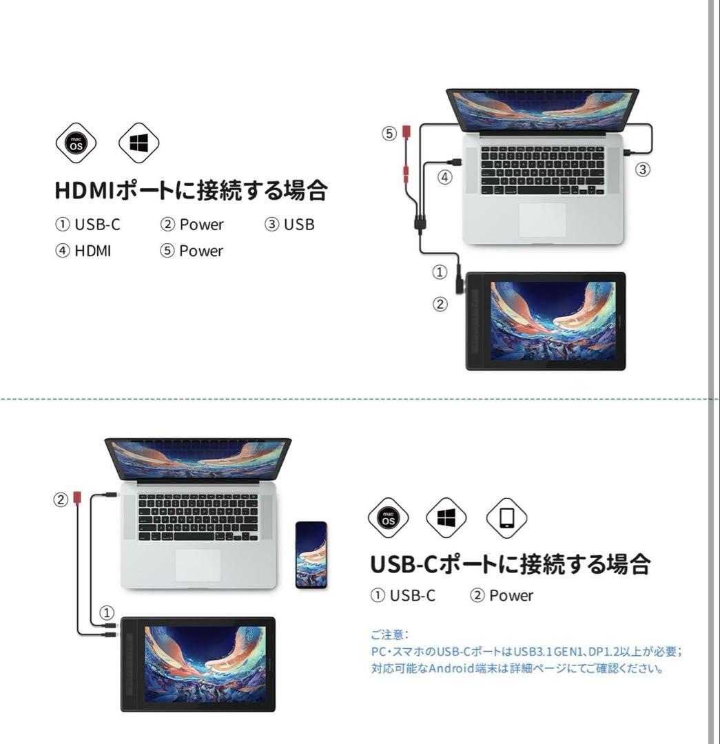 511273 未開封　HUION 液タブKamvas Pro13 (2.5K)