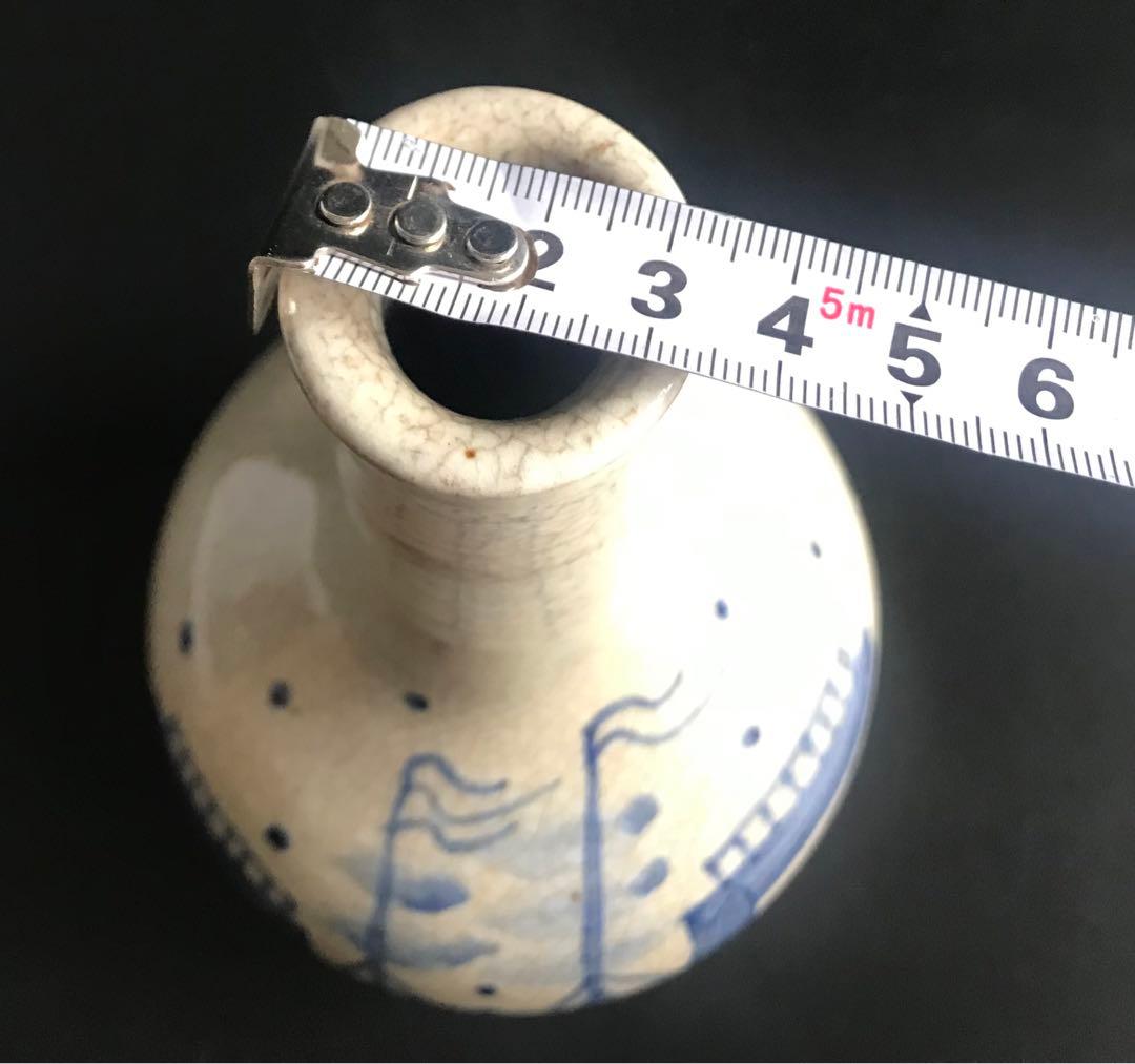 清水日呂志造 唐津　花入　一輪挿し　共箱