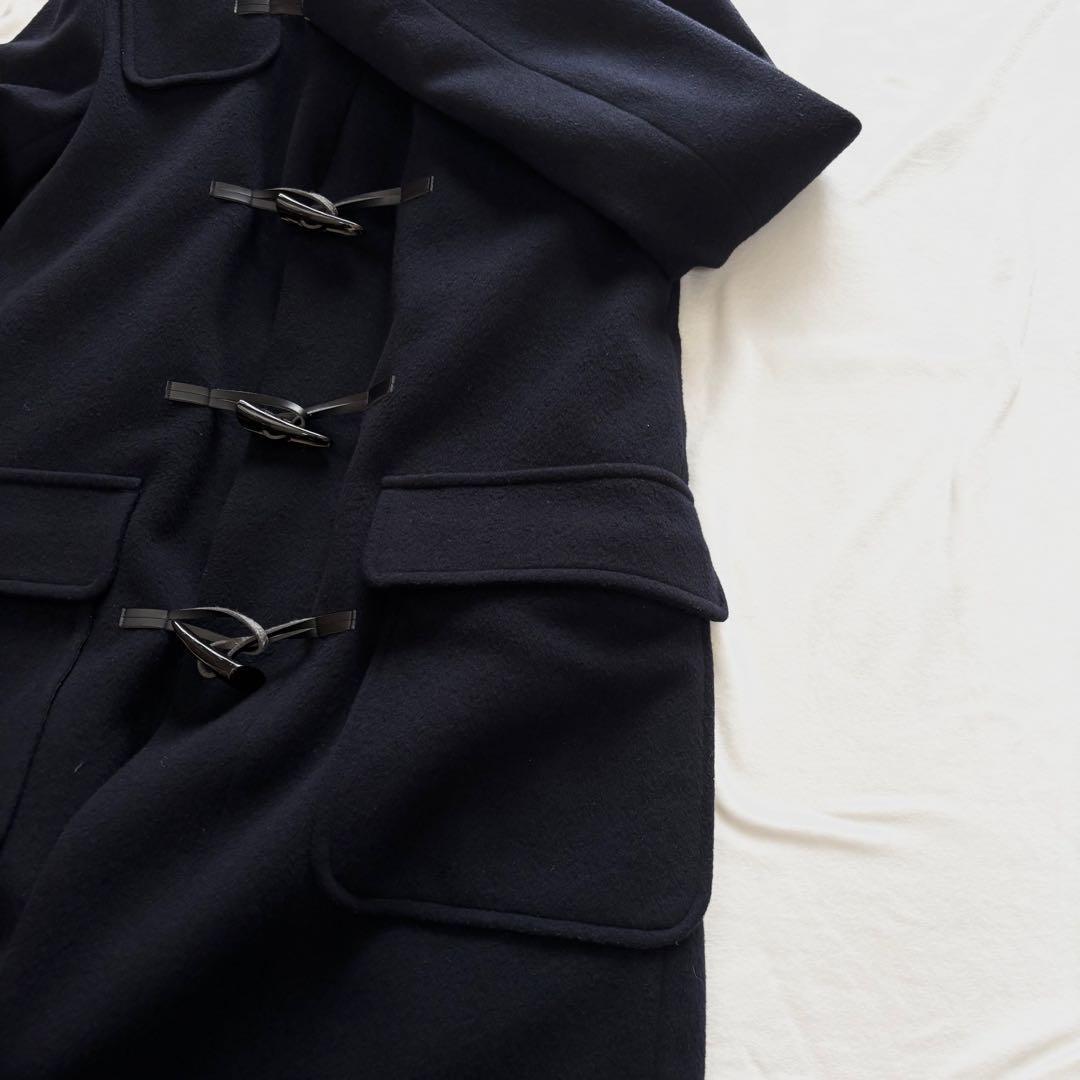 極美品☆セオリーリュクス 毛100% ダッフルコート ネイビー ダウン