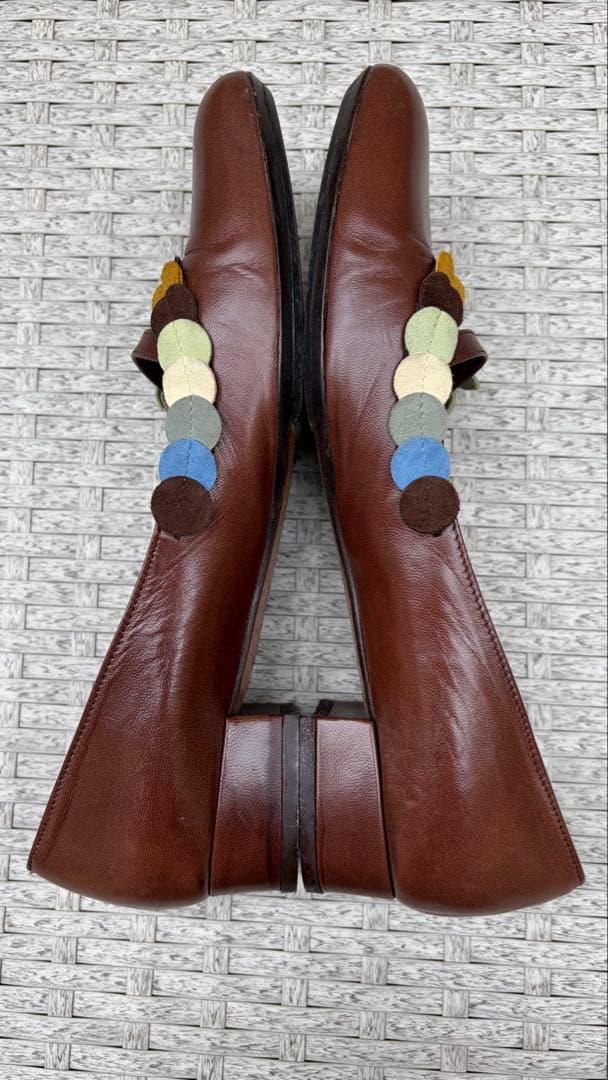 MARNI マルニ パンプス 立体花モチーフ　革靴　36.5 23.5cm 茶