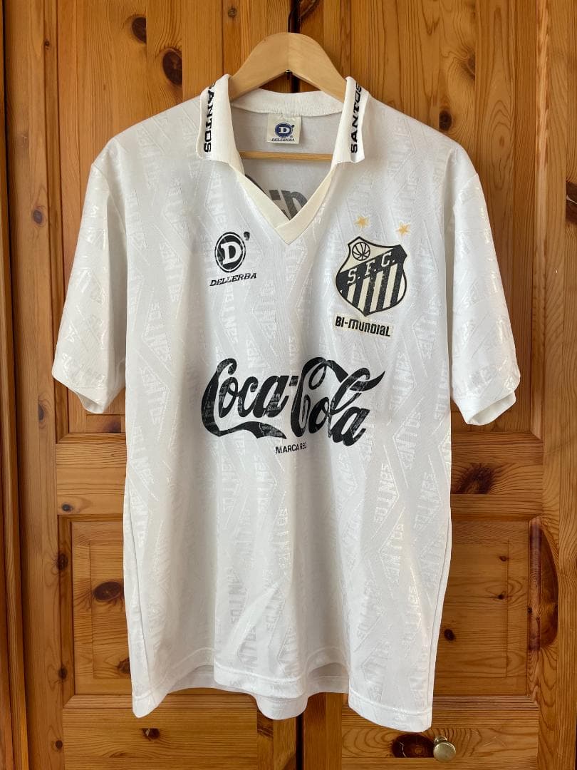 デレルバ　サントス　ユニフォーム DELLERBA デレルバ サントス 半袖 ユニフォーム ホワイト 90s