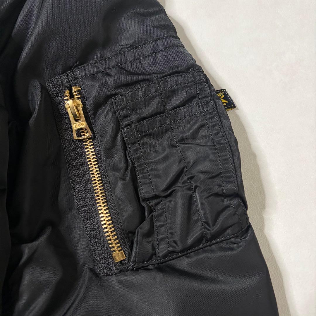 激レア】アルファインダストリーズ MA-1 Coalitionロゴ刺繍 黒 M