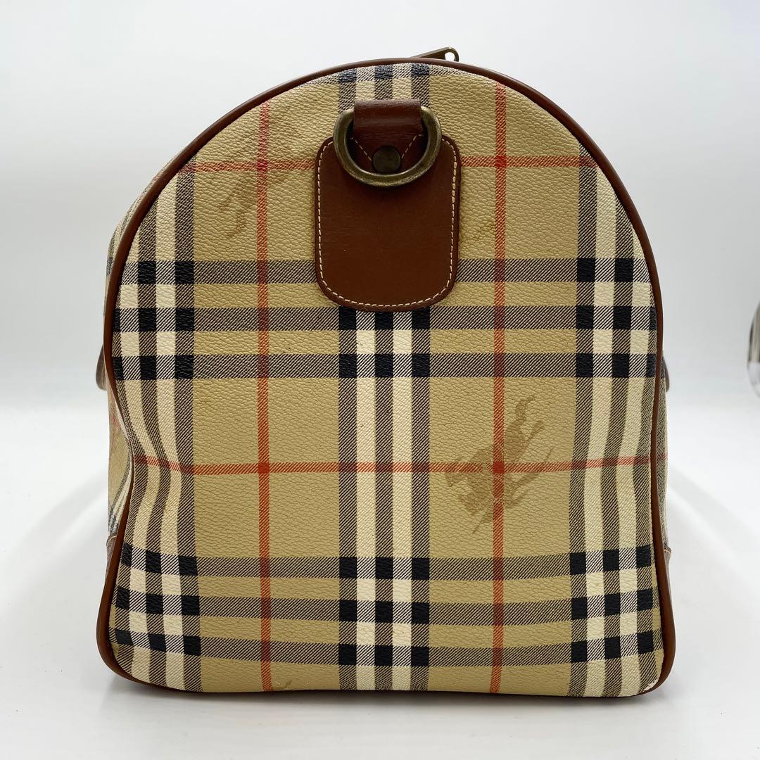 希少 Burberry バーバリー ボストンバッグ ショルダー紐付 ノバ