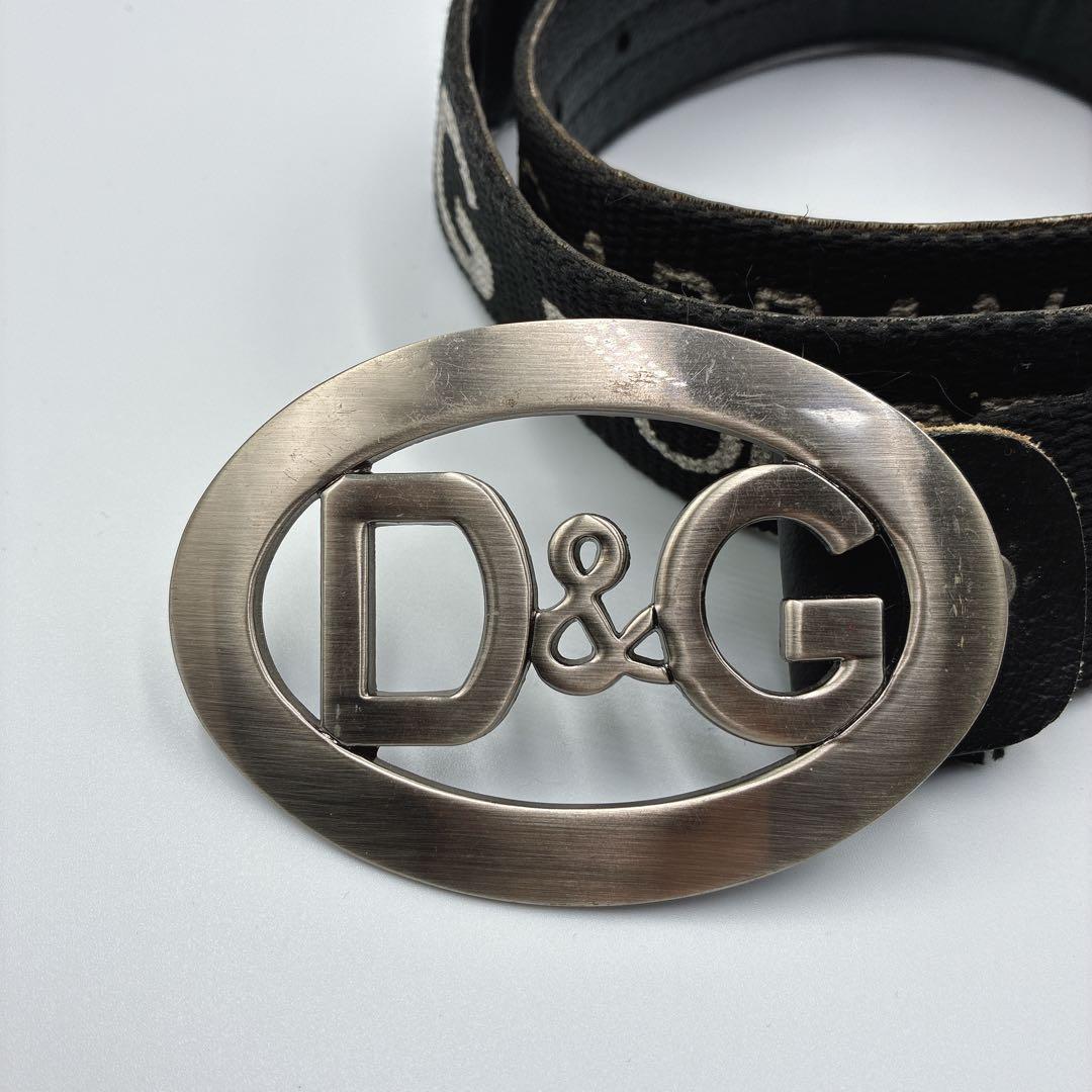 希少⭐️ドルチェアンドガッパーナ キャンバス レザー D&G バックル