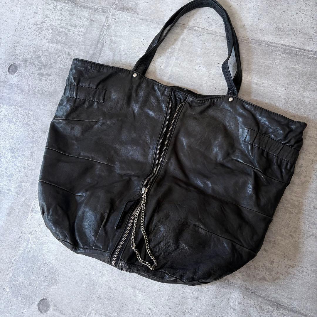 00s archive leather handbag zip y2k - メルカリ