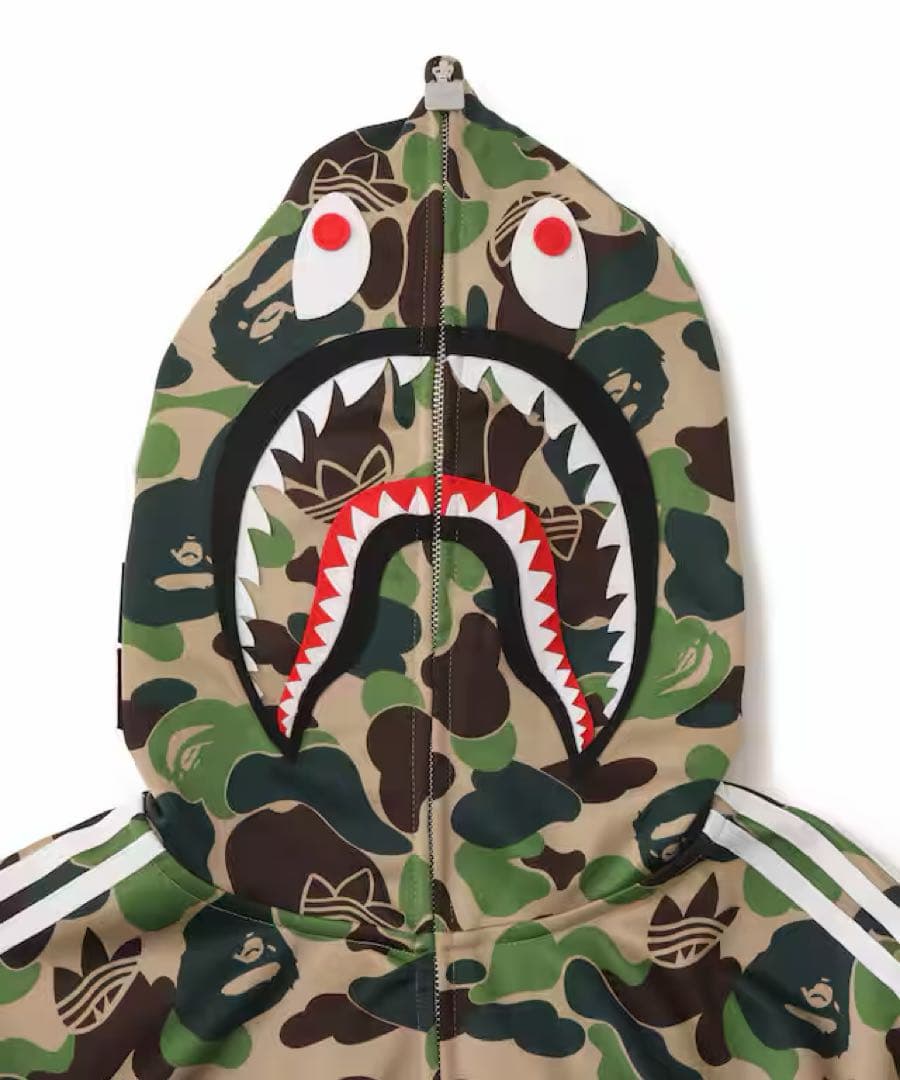 BAPE X ADIDAS CAMO SHARK FULL ZIP HOODIE - メルカリ