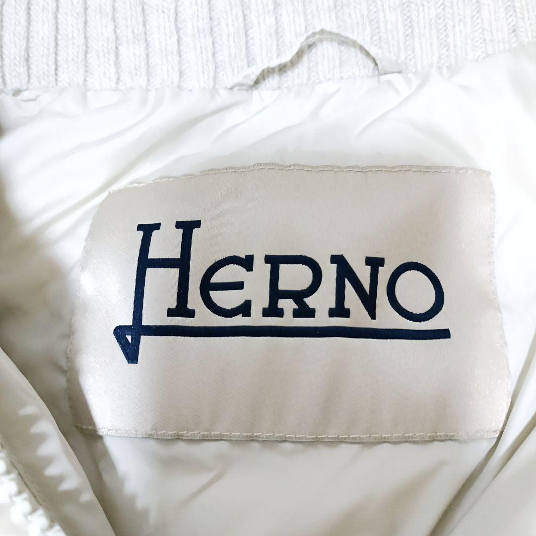 美品 HERNOヘルノ ポーラテック フードダウンコート 42 M〜L 異素材