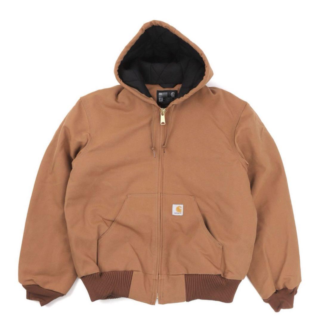 Carhartt ブラウンフード付きジャケット - メルカリ