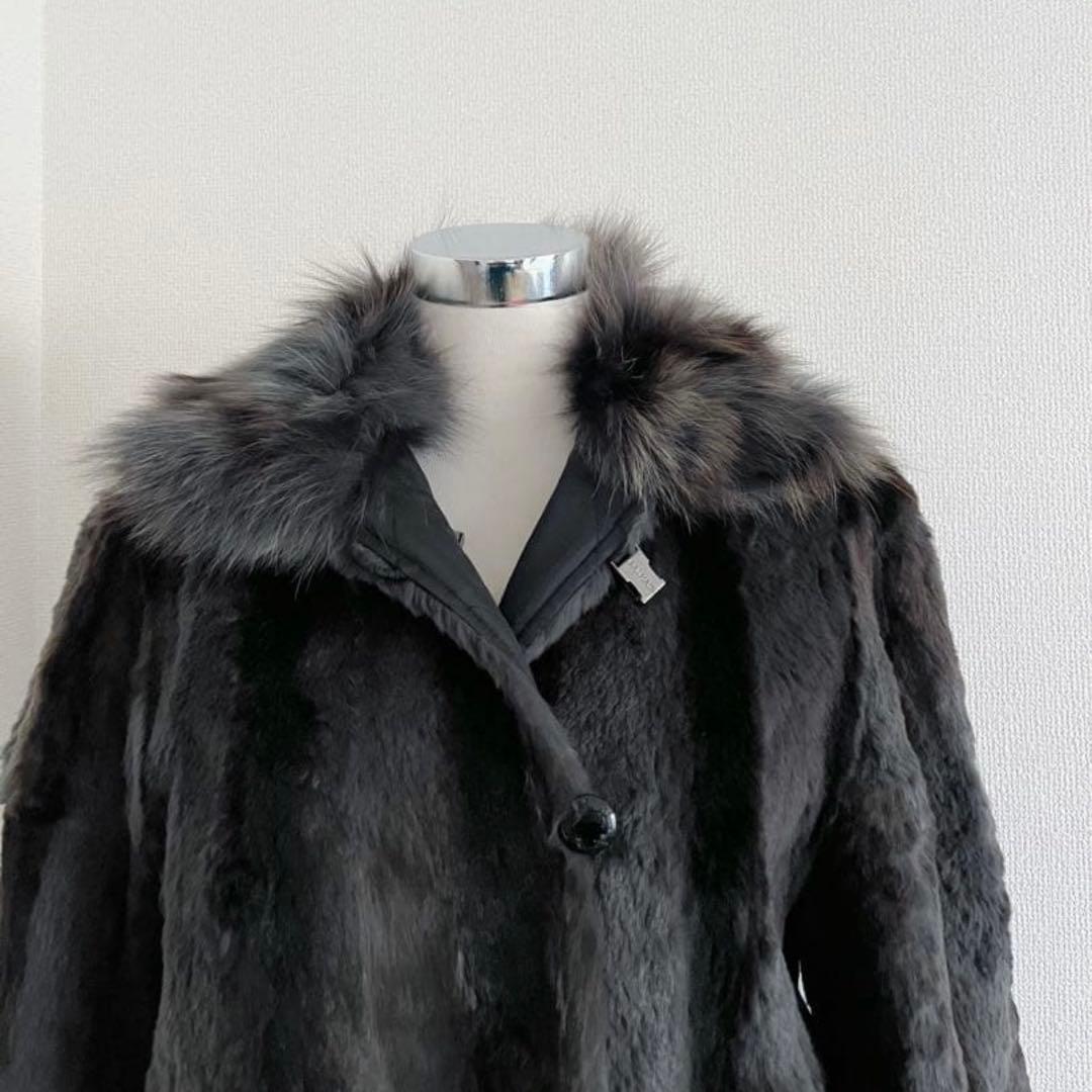 訳あり BALMAIN バルマン シルク リアルファー ジャケット ラビット 9