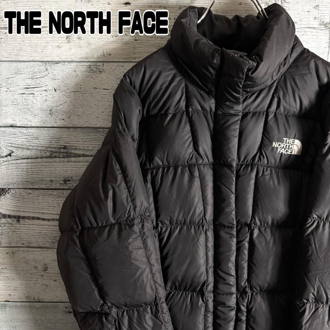 ザノースフェイス ダウンジャケット 600フィル　刺繍ロゴ　レディースM　黒 ザノースフェイス ダウンジャケット 600フィル 刺繍ロゴ M 黒 - メルカリ