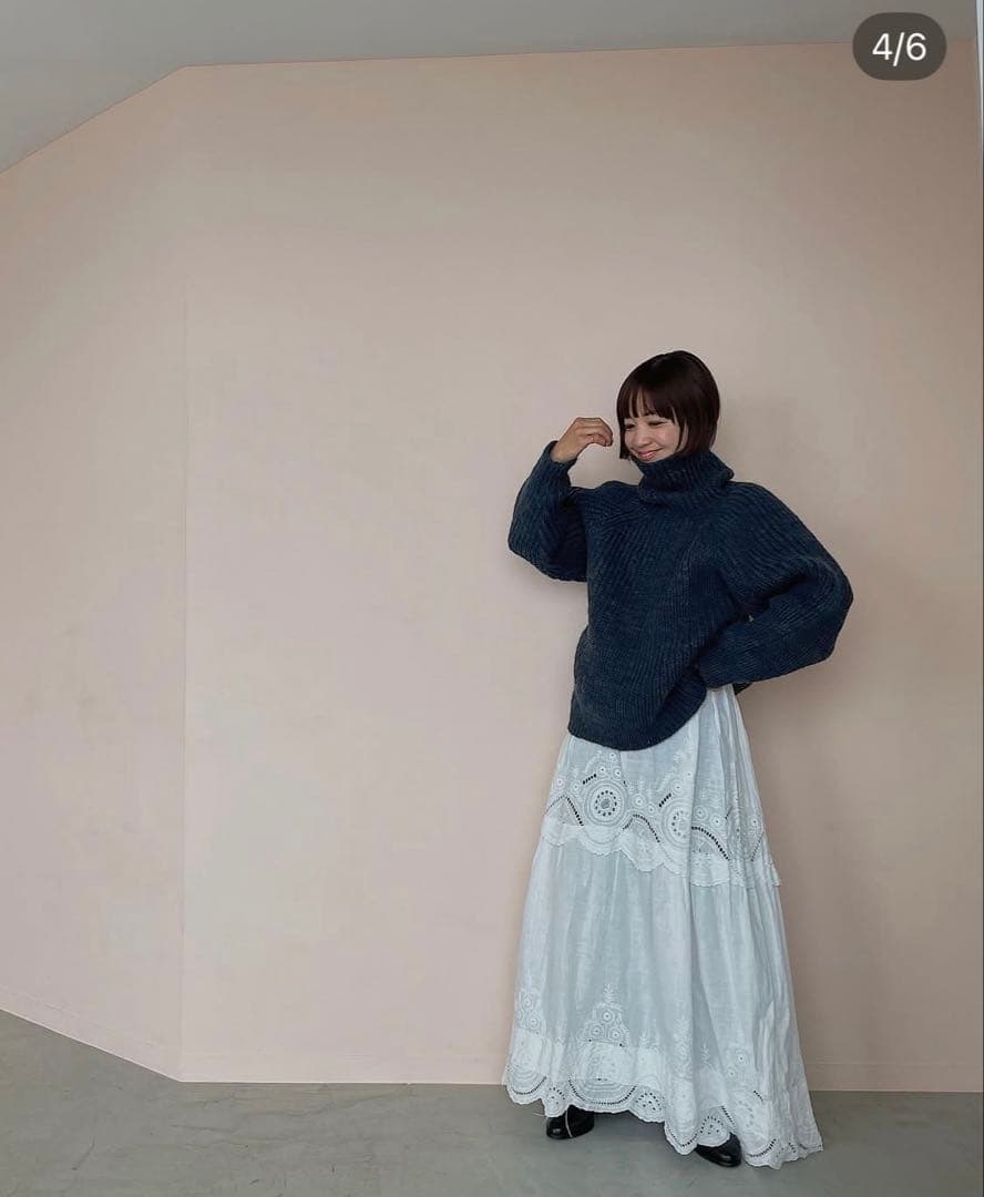 【大人気】PUR 池田泉　ニット　ウール　ハイネック　ボリューム　かわいい