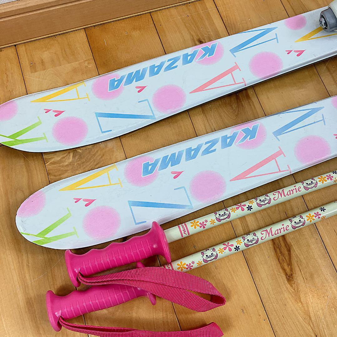 KAZAMA スキー板 110㎝ ストック ブーツ 4点セット