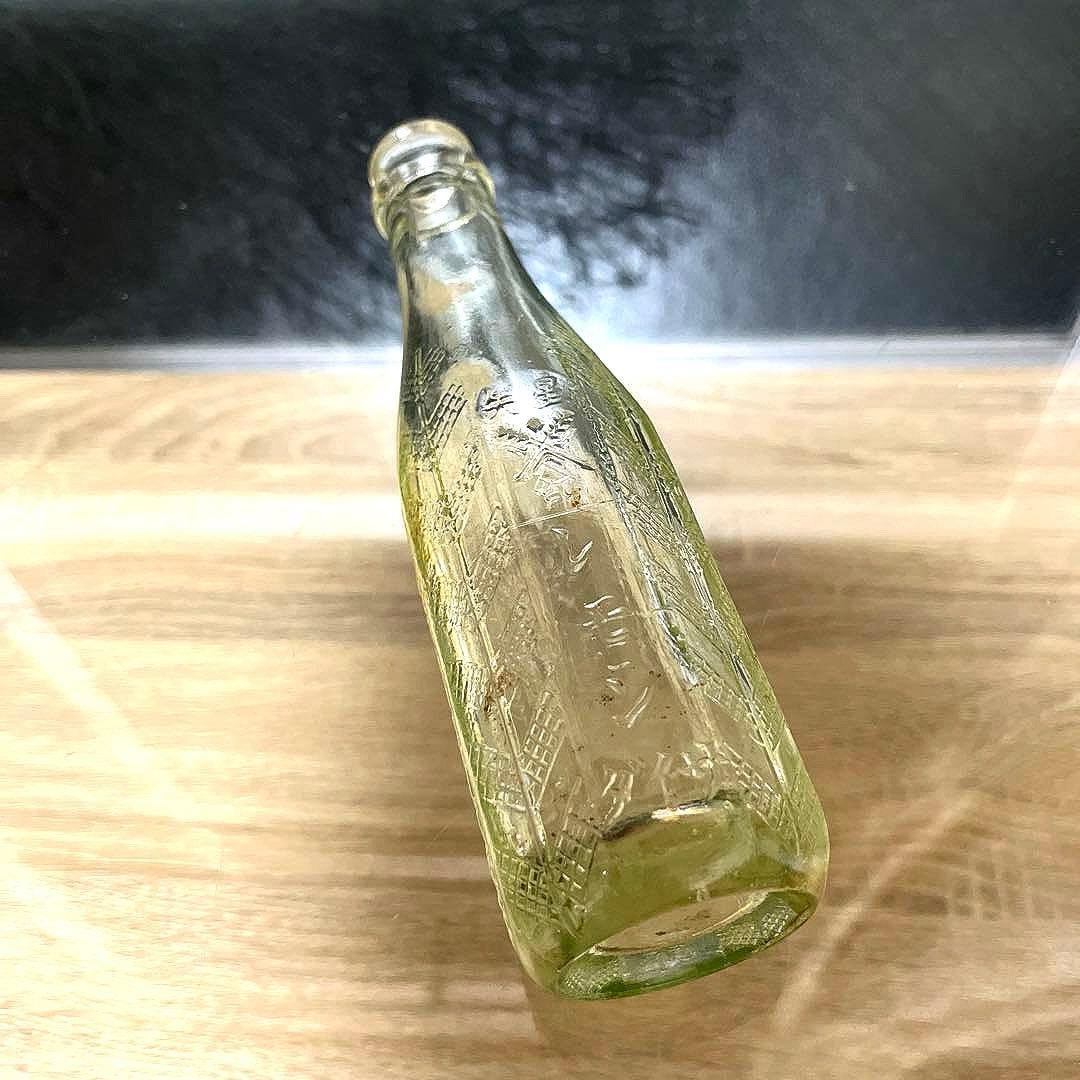 骨董 大正 炭酸飲料瓶 伊藤常三郎 星矢印※レモンサイダー 飴色ゆらゆら瓶