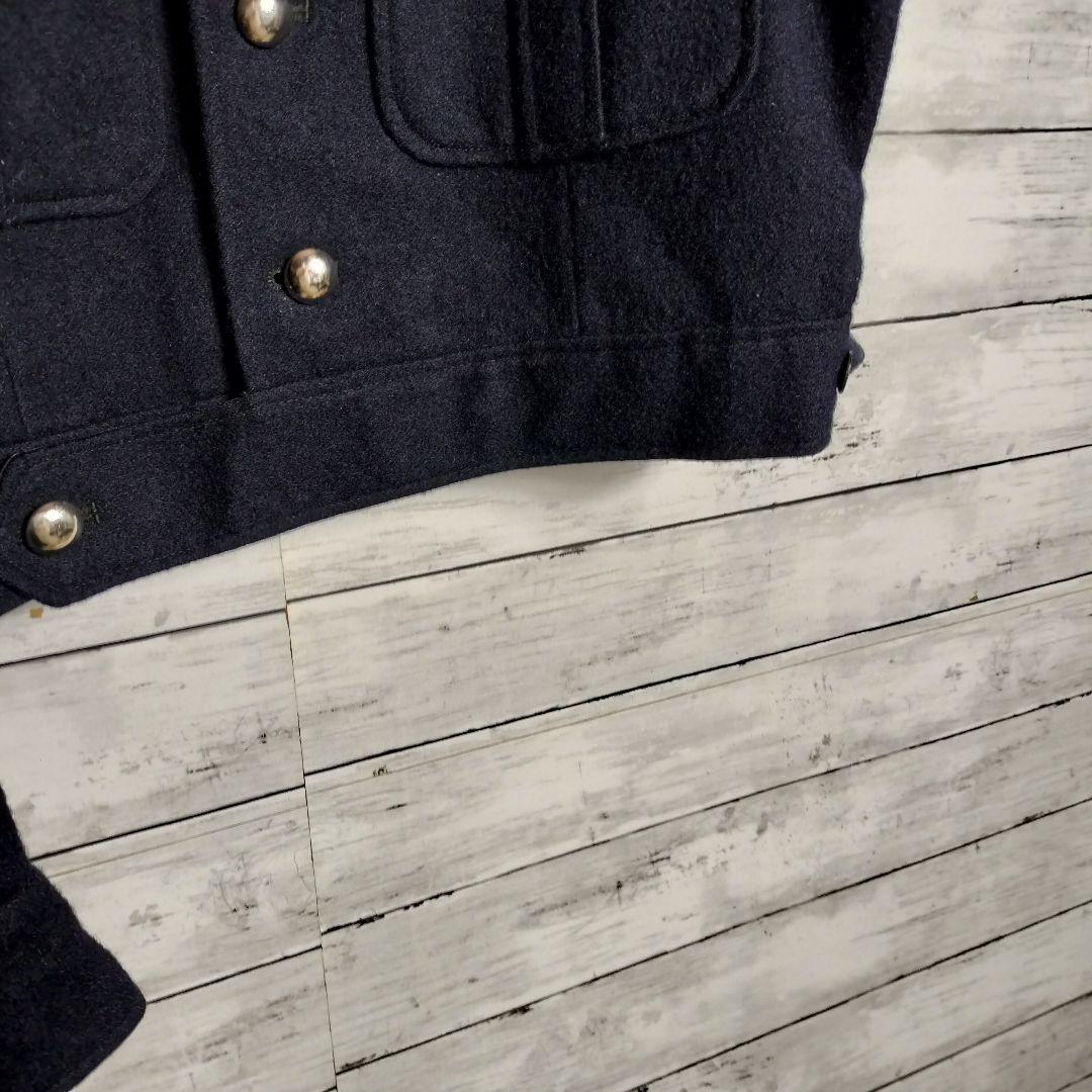 コムデギャルソン ショート丈ミリタリージャケット ウール 銀ボタン